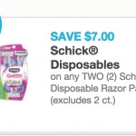 Walmart ~ 2 FREE Packs of Schick Razors + a $3 Money Maker !
